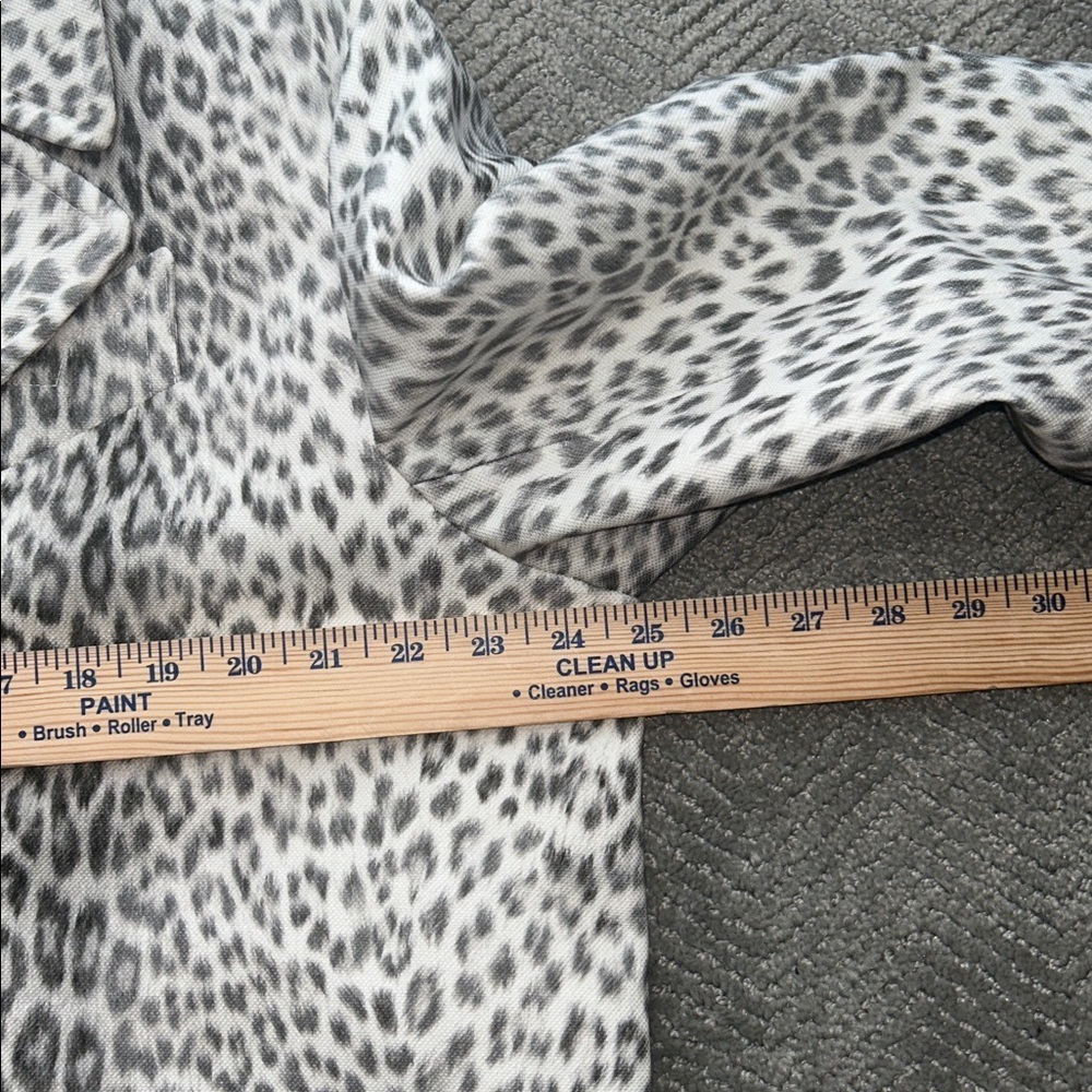 Tara Jarmon Leopard Print Double Breasted Coat Made in France Size 40 - Picture 9 of 14